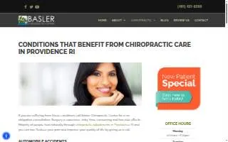 Basler Chiropractic Center of Providence website