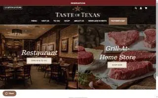 Taste of Texas website