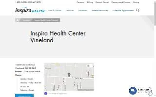 Inspira Health Center Vineland website