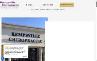 Kempsville Chiropractic website