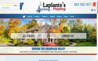 Laplante's Plumbing & Heating LLC of Burlington website