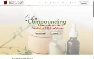 Custom Health Pharmacy website