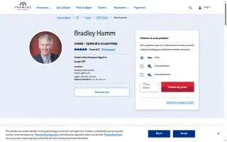 Farmers Insurance - Bradley Hamm website