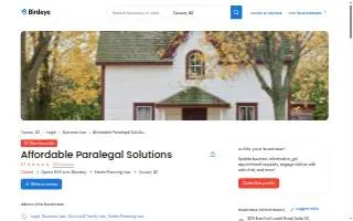 Affordable Paralegal Solutions of Tucson website