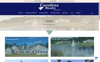 Carolina Realty & Associates website