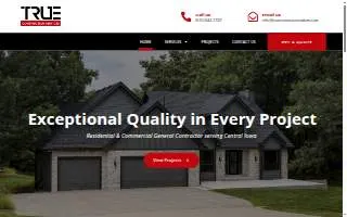 True Construction Services website