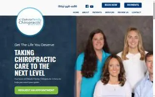 Dakota Family Chiropractic of Bismarck website