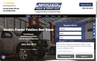 Midstate Hail & Dent LLC of Omaha website
