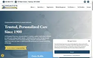 Wingate's Pharmacy website