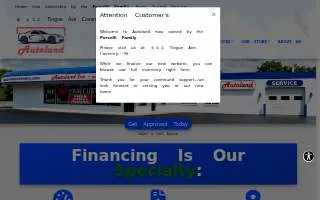Porcelli's Auto Sales website