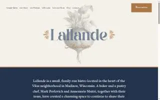Lallande website