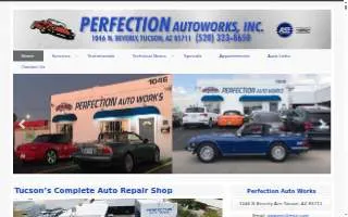 Perfection Auto Works website