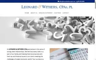 Leonard & Withers CPAs PL website