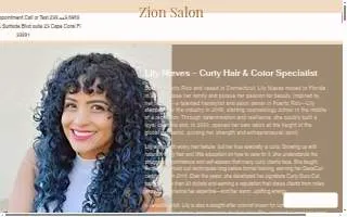 Zion Salon website
