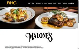 Malone's Hamburg website