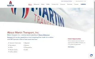 Martin Transport website