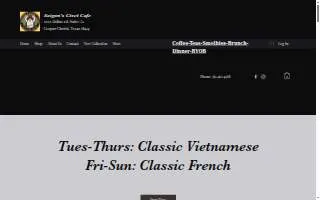 Saigon's Civet Cafe website