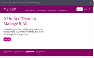 Mercer Advisors - Spokane website