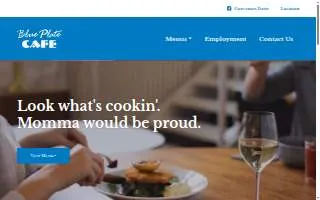 Blue Plate Cafe website