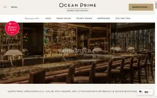 Ocean Prime of Washington website