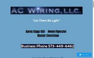 AC Wiring LLC (Electrician) website