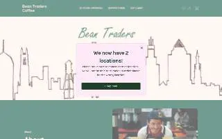 Bean Traders website