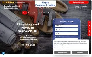 J Joyce Plumbing & Heating website