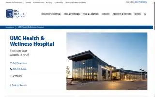 UMC Pharmacy at Health & Wellness Hospital website