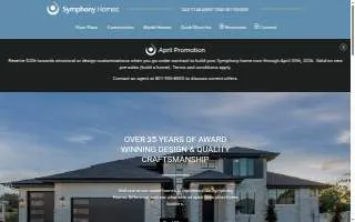 Symphony Homes of Salt Lake City website