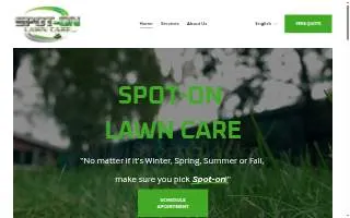Spot-On Lawn Care website