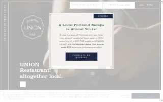 UNION Restaurant website
