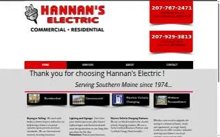 Hannan's Electric of Portland website