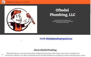 Oftedal Plumbing, LLC website
