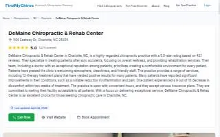 DeMaine Chiropractic & Rehab Center website