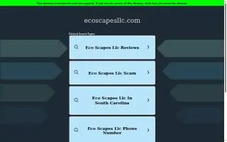 EcoScapes, LLC website