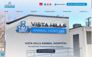Vista Hills Animal Hospital of El Paso website