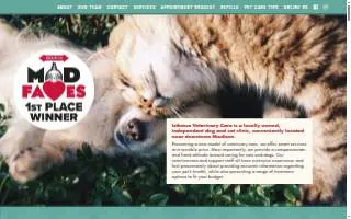 Isthmus Veterinary Care website