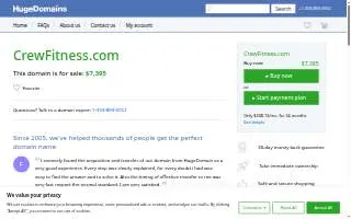 Crew Fitness website
