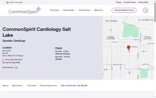 CommonSpirit Cardiology Salt Lake of Salt Lake City website