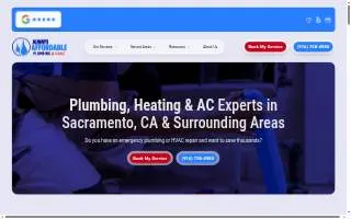 Always Affordable Plumbing & HVAC of Sacramento website