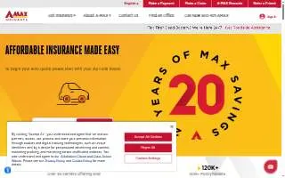 A-MAX Insurance of Anaheim website