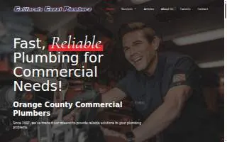 California Coast Plumbers website