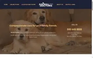 Animal Doctors Veterinary Clinic website