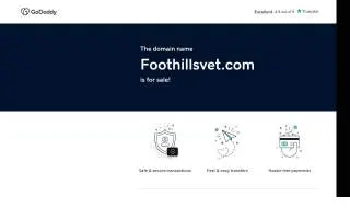 Foothills Veterinary Hospital website