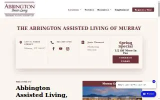 Abbington Senior Living of Murray website