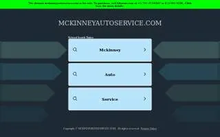 McKinney Auto Service & Transmission website