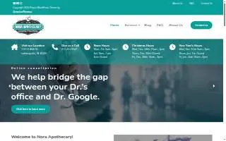 Nora Apothecary website
