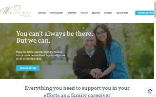 Welcome Home Assisted Living of Bountiful website