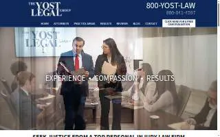 The Yost Legal Group website