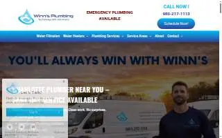 Winn's Plumbing website